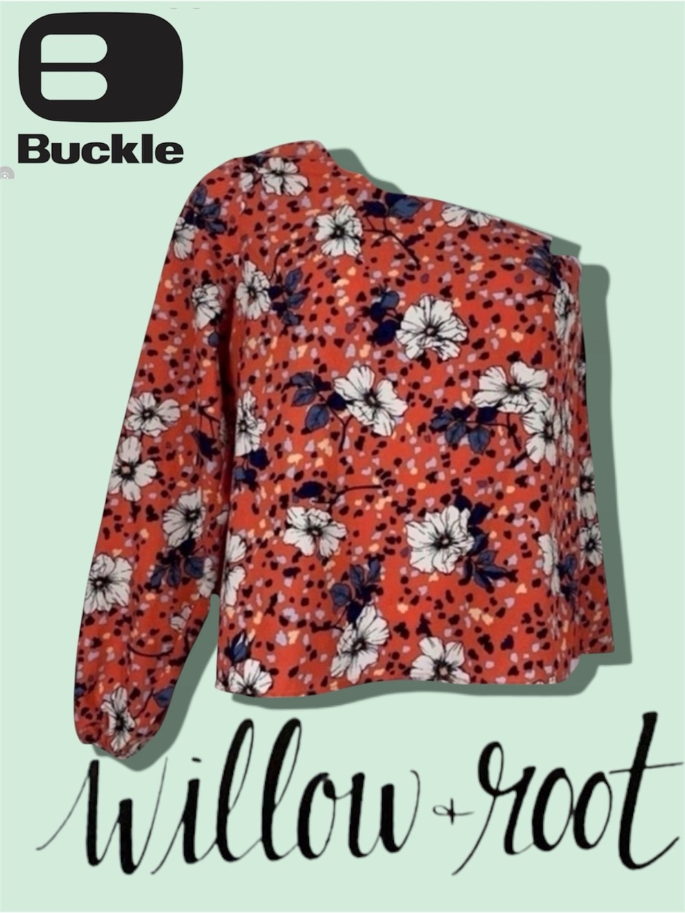 Willowroot Bold Floral Print Peek-a-Boo Cold Shoulder Women’s Size Small